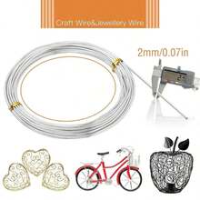 Dây kim loại mềm dẻo mạ vàng/bạc/đen, kích thước 2mm x 5 mét, dùng để làm trang sức, xâu hạt và các vật dụng thủ công khác. - Nhiều màu - Xem 4
