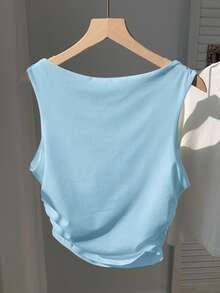 Comfortcana Camiseta de tirantes de algodón puro, primavera/verano - Azul - Ver 2