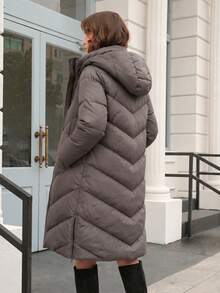 SHEIN Women Winter Coats - Grey - View 2