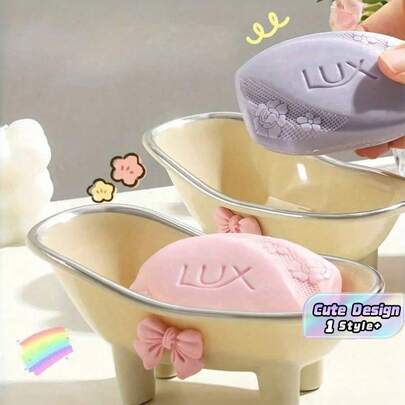 1 khay đựng xà phòng tắm - Giá đựng xà phòng sáng tạo dễ thương, Phụ kiện phòng tắm, Thiết kế tiết kiệm không gian cho mặt bàn phòng tắm ngăn nắp Trang trí phòng tắm gia đình Mùa hè trở lại trường
