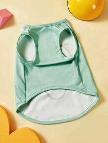 SpongeBob SquarePants | SHEIN 1 件卡通图案印花宠物背心，猫咪衣服，狗狗衣服，尺码 XXS-XXXXL，特小号，特大号，章鱼哥。 - 薄荷綠 - 查看 8