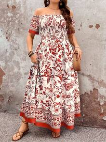 Plus Size Dresses - Red - View 6