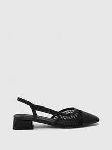 CUCCOO BIZCHIC Sepatu Pumps Wanita Ujung Lancip Hak Blok Warna-warni, Musim Semi/Panas - Grafit Hitam - View 2