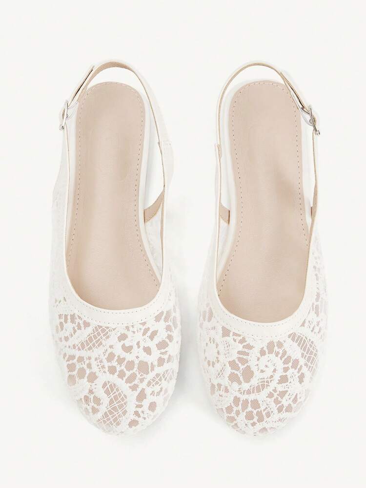 CUCCOO CHICEST Women Shoes Beige Lace Mesh Embroidered Fabric Women's Flat Shoes Fashion, Comfortable And Elegant Daily Commuting Simple And Versatile After Lifting Empty Flat Shoes Women's Shoes