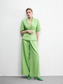 CUCCOO BIZCHIC 春夏新款户外女式绿色绑带方头露趾高跟凉鞋女式细高跟法式裙装拖鞋 - 綠色 - 查看 9