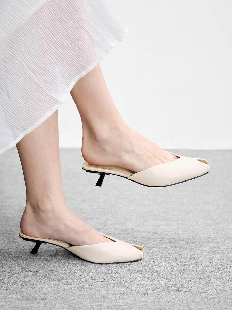 CUCCOO BIZCHIC Women's Daily Commute Stiletto Shoes Spring Shoes - Apricot - View 1