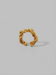 Ontre PRE18K GOLD PLATED TWIST RING - Yellow Gold - View 3