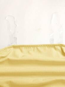 SHEIN Girlism Tween Girl/Tween Girls' Summer Casual Vacation Minimalist Comfortable Layered Ruffle Trim Tube Top Dress - Yellow - View 6