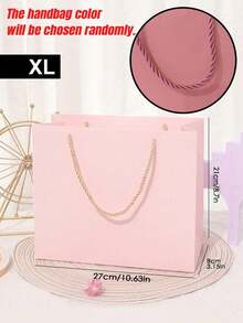 1pc Pink Wedding Gift Bag, Birthday Gift Packaging Bag, Cosmetic Lipstick Gift Bag, Holiday Party Gift Packaging Bag - Pink - View 9