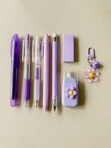 High-Appearance 8-Piece Stationery Set, Essential Stationery For Students, Learning Reward Gift, Writing Stationery Set. - Multicolor - View 10
