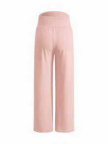 Modmama Pantalones anchos de maternidad de unicolor con cintura ajustable - Multicolor - Ver 8