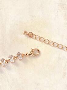 Glisma Vòng tay pha lê băng bạc lấp lánh, sang trọng, đính đá Cubic Zirconia. - Trong sáng - Xem 4