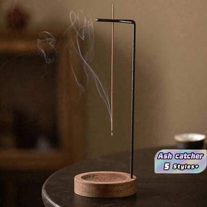 Quemador de incienso colgante con base, quemador de incienso en varillas de aromaterapia, adornos de madera zen para interiores del hogar (sin incienso) como regalo para cumpleaños o graduación