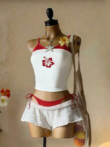 Lalippa 女士印花修身休闲吊带背心 - 彩色 - 查看 1