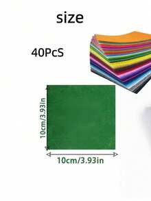 20/40PCS Random Color DIY Felt Fabric Sheets Handmade Craft Material Non Woven Square Soft Felt Cloth For Halloween Easter Decoration Sewing Patchwork Supplies - Multicolor - View 11