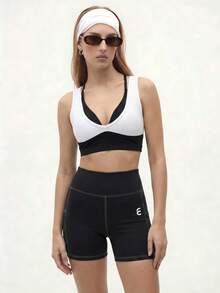 Eassivo Áo múa ba lê giả hai mảnh dành cho nữ, kiểu dáng thường ngày. - Đen và trắng - Xem 1