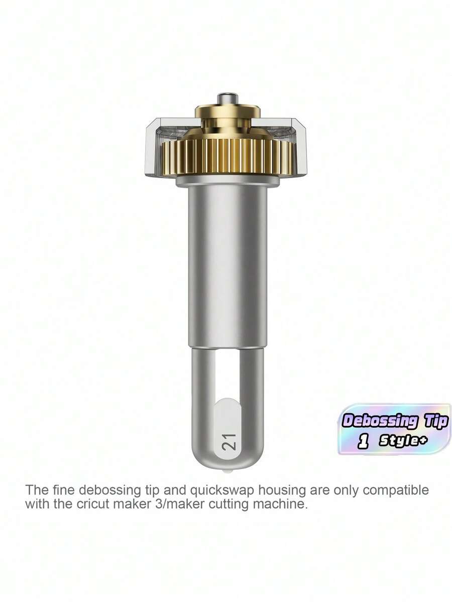 适用于Maker 3/Maker切割机的精细压纹笔尖,带快速更换笔帽,压纹工具,21号压纹笔尖,适用于Maker切割机,可在厚箔、卡纸等材料上压印图案 - 銀色 - 查看 1