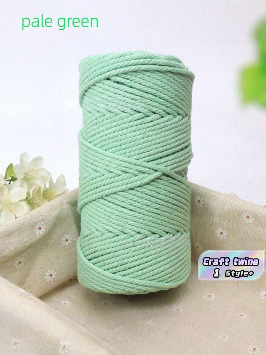 3mm 100m DIY Hand Weaving Cord Macrame Rope Decorative String Tapestry Yarn Bundling Twine Craft Supply Kit - Light purple - View 1