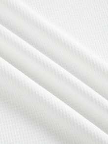 Waffle Texture Short Sleeve Men's Casual Versatile T-Shirt, Summer - White - View 5