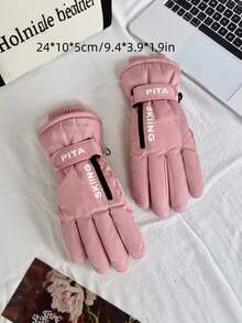 1SET Winter Gloves For Women Touchscreen Design All Season Warmth Thermal Insulation Soft Thermal Lined Non Slip Grip Suitable For Driving Skiing Hiking Running Party Halloween Christmas Daily Outdoor Activities Cold Weather Essentials Fashionable Comfort - Multicolor - View 13
