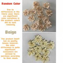 30Pcs/Set Solid Color Garment Decoration Excipient, Cute Fabric Rhinestone Decor Flower Design DIY Jewelry Accessory For Sewing - Beige - View 16