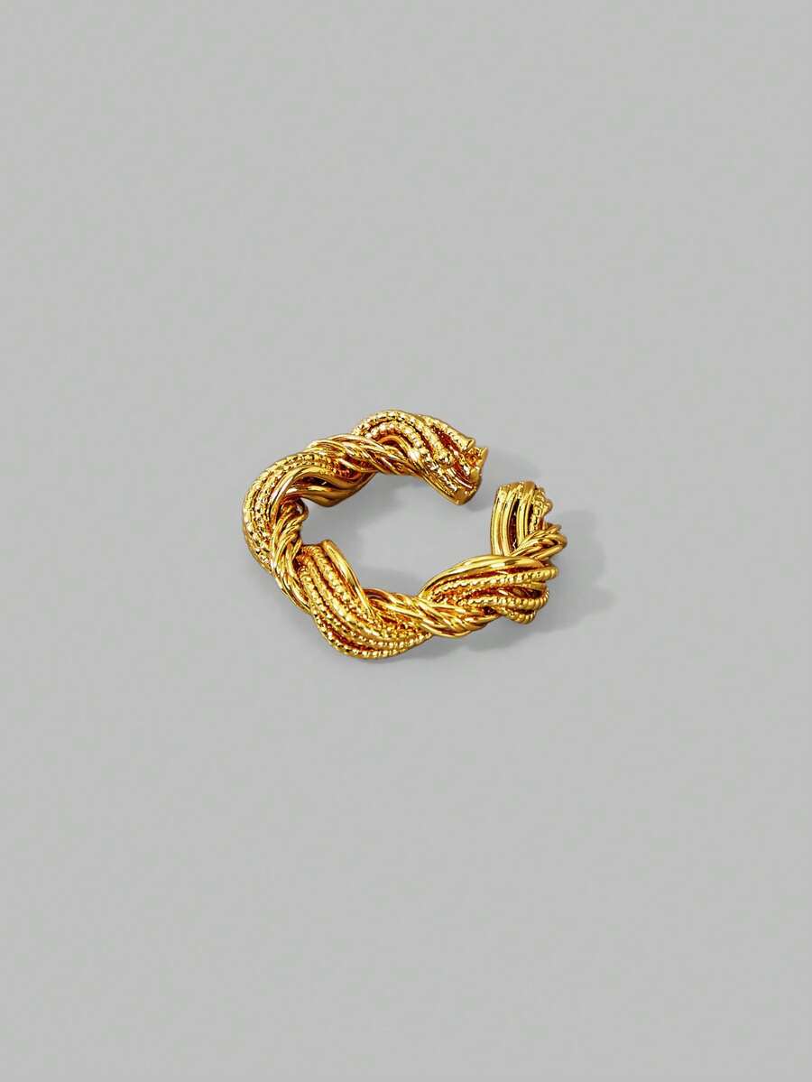 Ontre PRE18K GOLD PLATED TWIST RING - Yellow Gold - View 1