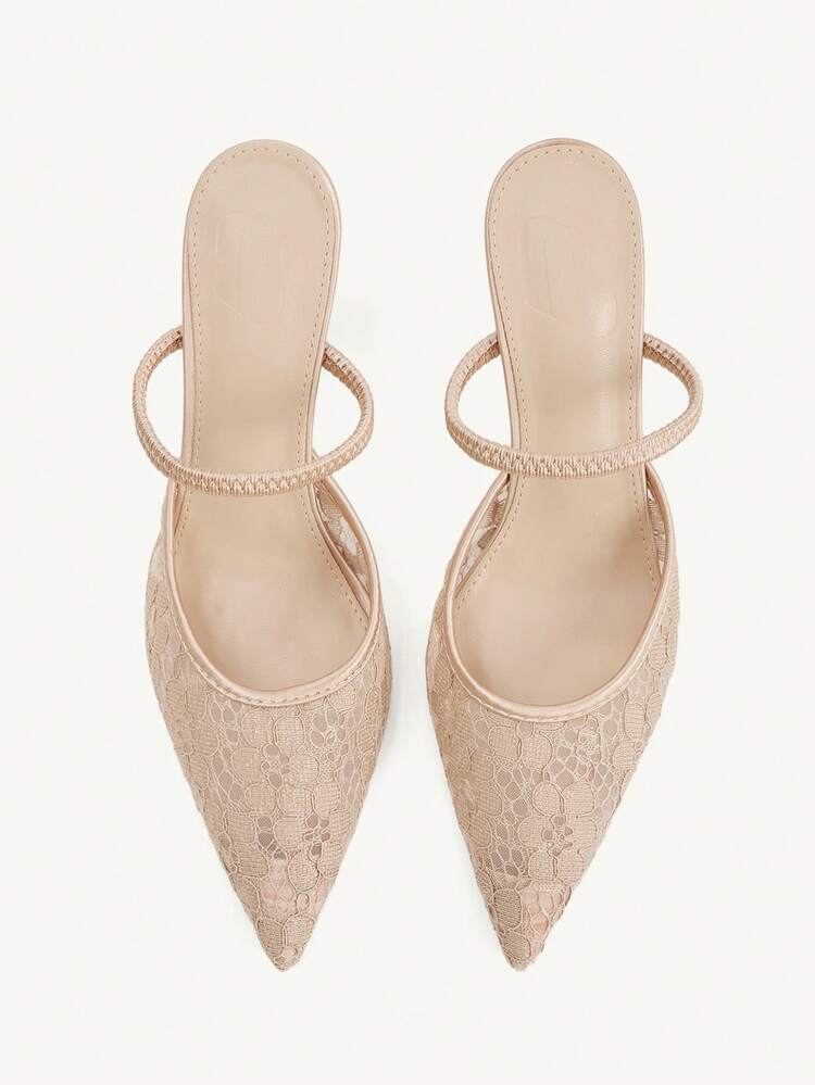 CUCCOO CHICEST Women Shoes Four Seasons New Embroidery Mesh Design Pointed, High Heel Romantic Elegance Stylish Mesh Women's High Heel Shoes Hoop Dress Dating Afternoon Tea Wedding Party Valentine's Day Elegant Dress