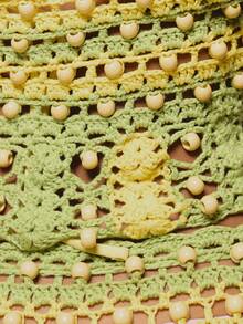 MUSERA Striped Beaded Crochet Fitted Cami Top Only Summer Vacation Holiday Festival Rave Beach Carnival - Multicolor - View 6