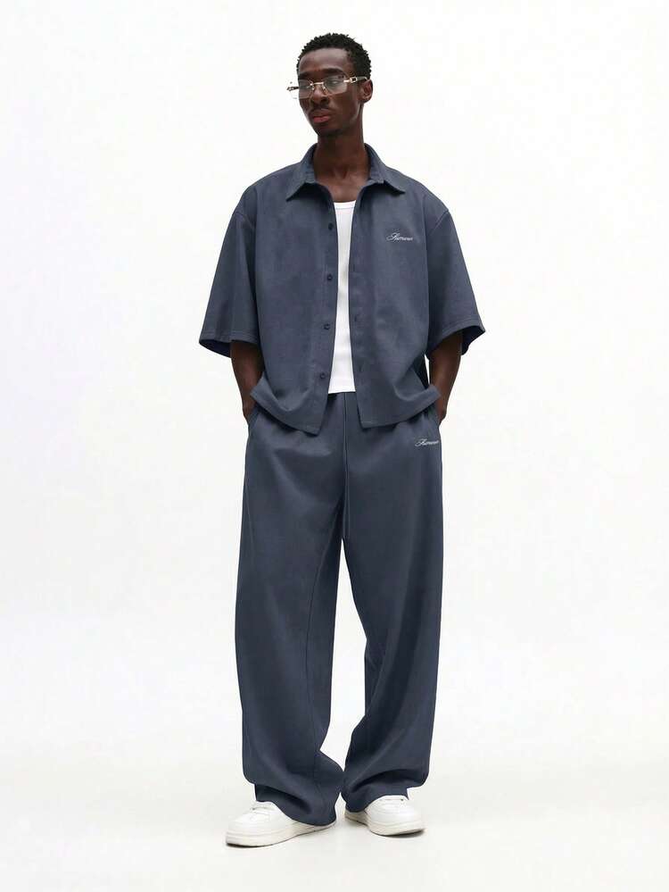 SUMWON Short Sleeve Button Shirt Co-Ord Set