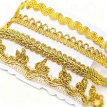 20M 0.8cm-2cm Metallic Braid Lace Trim Christmas Gift Wrapping DIY Flower Pattern Costumes Lace Ribbon Crafts Sewing Border Home Decor - multicolor - View 5