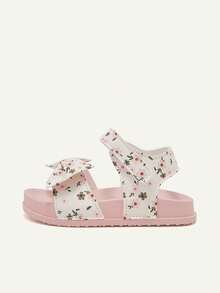 Cozy Pixies 1 Đôi dép xăng đan đế mềm nhẹ, thời trang mùa hè, họa tiết hoa dễ thương, kiểu công chúa cho bé gái, màu trắng. - trắng - Xem 3
