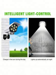 Lampu LED untuk Taman Bertenaga Surya, Sistem Pengawasan Simulasi, Kamera Palsu, Lampu Dinding dengan Sensor Deteksi Tubuh Manusia, Lampu Jalan Luar Ruangan Pintar - Putih - View 7