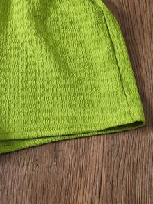 Emery Rose Kids Emery Rose Kids 少女夏季度假纹理花卉刺绣吊带背心和短裤套装 - 彩色 - 查看 5