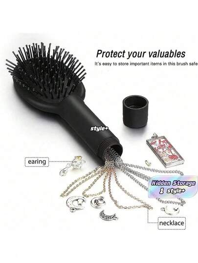 1 Disguise Hair Brush Hidden Container For Hiding Cash Jewelry Diamond Storage And Key Storage Secret Stash Hair Comb Box