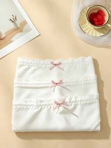 3pcs/Pack Seamless Hipster Panties For Women - White - View 5