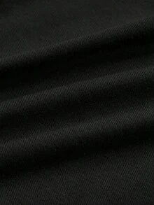 SHEIN Girlism 2件套 少女修身休闲针织圆领连体衣 - 黑色 - 查看 8