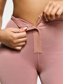 SHAPORA 1pc Women High Waist Shaping Pants - Dusty Pink - View 6