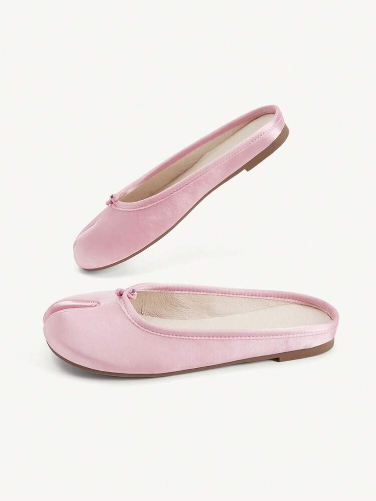 CUCCOO CHICEST Women's Pink Round Toe Flat Split-Toe Tabi Series Classic Retro Style Loafers Valentine's Day