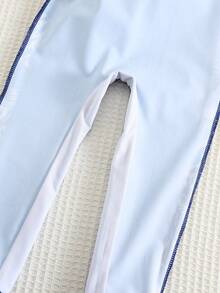 SHEIN 男婴夏季休闲度假泳衣，长袖长裤泳装，潜水服，适合海滩、温泉、游泳池等场所。 - 彩色 - 查看 5