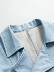 Calvornis 男士時尚雙排扣西裝背心 正式禮服 - 淺藍色 - 查看 6