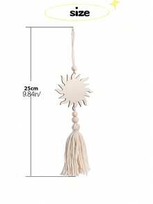 1PC Woven Tassel Sun Moon Car Hanging Ornament Star Moon Wall Hanging Home Decor Ramadan Holiday Decoration - Multicolor - View 10