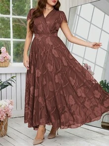 Reflora 大码女士优雅印花连衣裙，夏季婚礼宾客礼服，女士夏季连衣裙，春季连衣裙，冬季连衣裙，女士节日服装，女士复活节连衣裙，优雅派对连衣裙，优雅长款派对连衣裙，女士沙滩装，女士婚礼宾客连衣裙，婚礼派对连衣裙，婚礼宾客礼服，伴娘礼服，女士毕业礼服，母亲毕业礼服，优雅派对连衣裙，女士优雅连衣裙，优雅女士套装，女士休闲连衣裙，女士度假服装，女士节日服装，夏季节日服装，节日连衣裙，女士正式连衣裙，女士正式服装，女士奢华晚礼服，奢华晚宴及场合连衣裙，奢华婚礼晚礼服，女士工作服装，女士办公室服装，女士办公室着装，乡村音乐会服装，新郎母亲连衣裙，青色连衣裙，大码女式碎花连衣裙，女士连衣裙 - 紅木色 - 查看 3