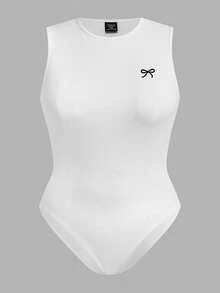 Comfortcana Bộ đồ liền thân không tay cổ tròn in họa tiết nơ bướm cỡ lớn, kiểu dáng thường ngày, gồm 2 mảnh. - Nhiều màu - Xem 3