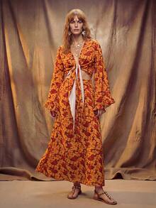 Đầm nữ mùa hè, kiểu dáng thường ngày, in họa tiết toàn thân. - Nhiều màu - Xem 4