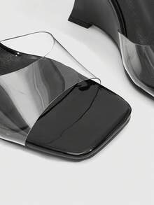 CUCCOO SZL Giày sandal thời trang nữ, giày đế xuồng dự tiệc, giày đi nghỉ hè, thanh lịch và đa năng, phù hợp cho công sở và thường ngày, giày thời trang mùa xuân, giày cho kỳ nghỉ xuân, giày lễ Phục sinh, giày Giáng sinh. - màu đen - Xem 4