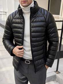 SHEIN Abrigos de invierno para hombres - Negro - Ver 1
