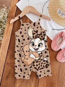 [GỬI NGẪU NHIÊN 4 MÓN, GỬI 1 MÓN] Áo liền quần cho bé gái màu kaki và nâu vịt trời, họa tiết thỏ hoạt hình dễ thương với nơ báo đốm cổ điển, hình ảnh thỏ và nơ báo đốm dễ thương, hình ảnh cho bé và trẻ em, áo liền quần yếm thường ngày cho bé gái phù hợp cho mùa xuân/hè, trang phục mùa hè dễ thương, đồ dùng mùa hè cho trẻ em, đồ đi chơi mùa hè, phong cách Hàn Quốc, thoải mái dễ chịu, Y2K, Kawaii, dự tiệc, hàng ngày, kỳ nghỉ, dễ thương, thoải mái, phong cách đồng quê, thường ngày cuối tuần, đi chơi gia đình, trang phục chụp ảnh, thư giãn. - Nhiều màu - Xem 4