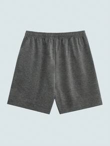 Modcrash 1 Peça Shorts Casual de Malha Masculina, Estilo Esportivo e de Lazer, Adequada para Uso na Praia, Moda Versátil, Estilo Casual de Verão, Unissex, Múltiplas Cores Disponíveis - Chumbo - Visão 2