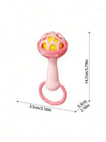 1PC Single Double Head Pink Bunny Rattle Teether Toy Baby Infant Sensory Learning Toy Chewable Developmental Gift - Multicolor - View 9