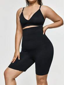 SHAPORA Hơn Cao eo Kiểm soát bụng Nâng mông Đùi Yểu điệu Quần short định hình - màu đen - Xem 6